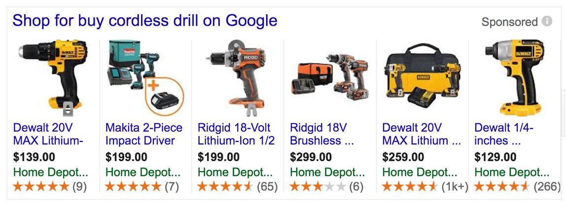 Shopping results for "buy" modifier