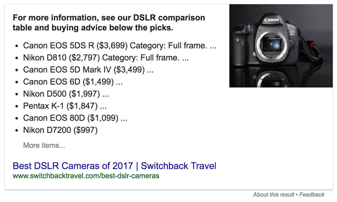 A list snippet for a "best" modifier