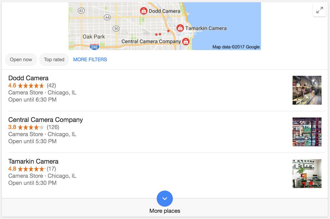 Places result for geo-modification