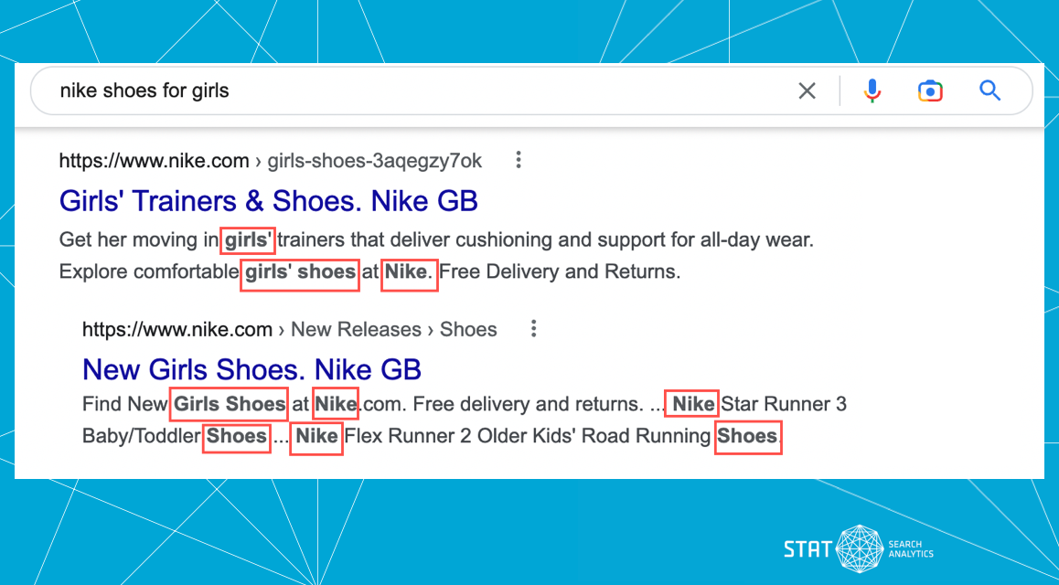 Google result with bolded keywords highlighted.