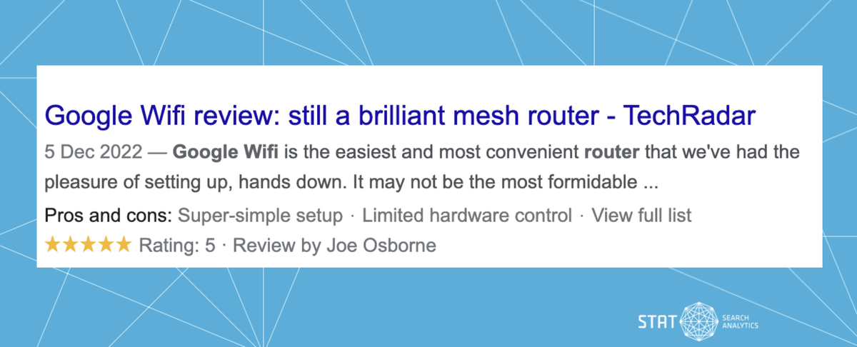 A product review for a Google WiFi router.
