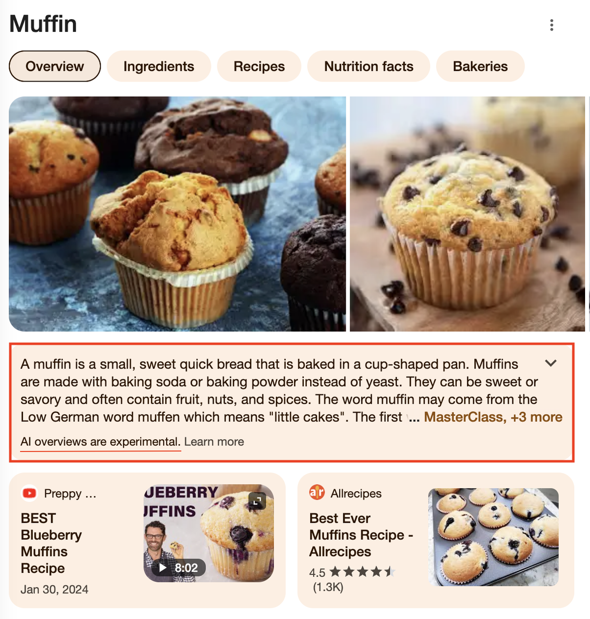 A screenshot of an SGE result within a Knowledge Graph result on the SERP.