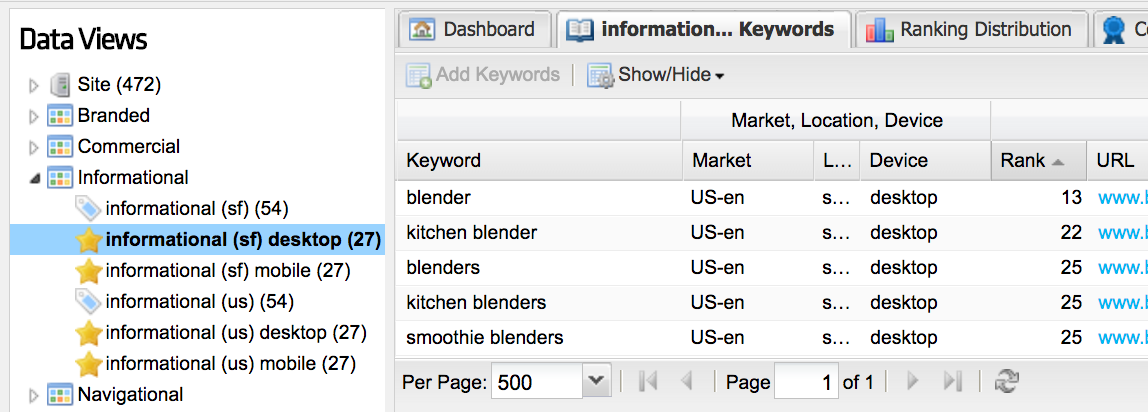 Screenshot of the STAT app