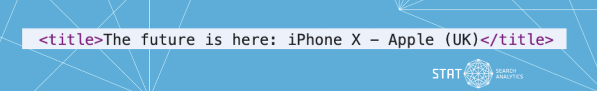 Screenshot showing HTML title tag.