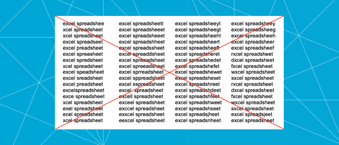 A screenshot of excel spreadsheet written in the cells of a spreadsheet with a red X through it.